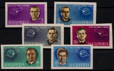 Albania; Radzieccy kosmonauci 1963 kpl. bezzębny ** (45,-)