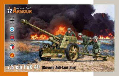 Special Hobby 100-SA72025 - 1:72 7,5 cm PaK 40 German Anti-tank Gun - Neu