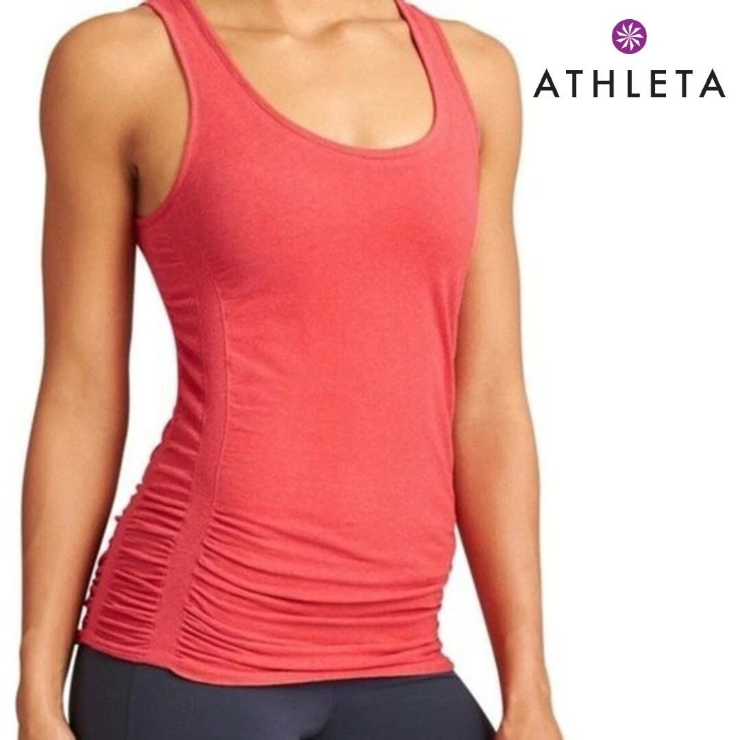 Athleta Women's Sleeveless Workout Ruched Side Tank Tops Active Gym Tops