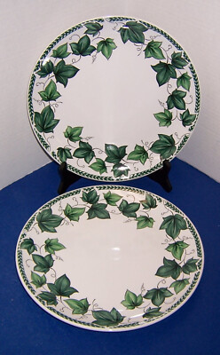 Nancy Calhoun Café Classico Vista Verde Ivy 2 Dinner Plates (10.75 ) Beautiful