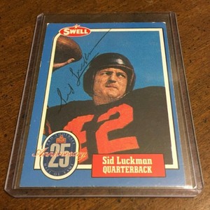 sid luckman autograph