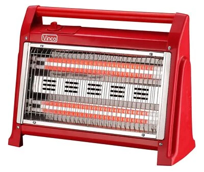 VINCO STUFA AL QUARZO ORIZZONTALE DA APPOGGIO 1600W 2 SELE RISCALDANTI COD 70157