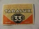 Match label - tobacco - TABALUX 33 - Old Antwerp - Belgium - (142)