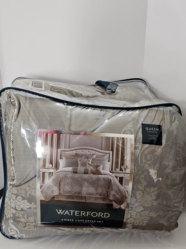 JUEGO EDREDÓN WATERFORD SHELAH 4 PIEZAS QUEEN NUEVO Foto 3 de 4