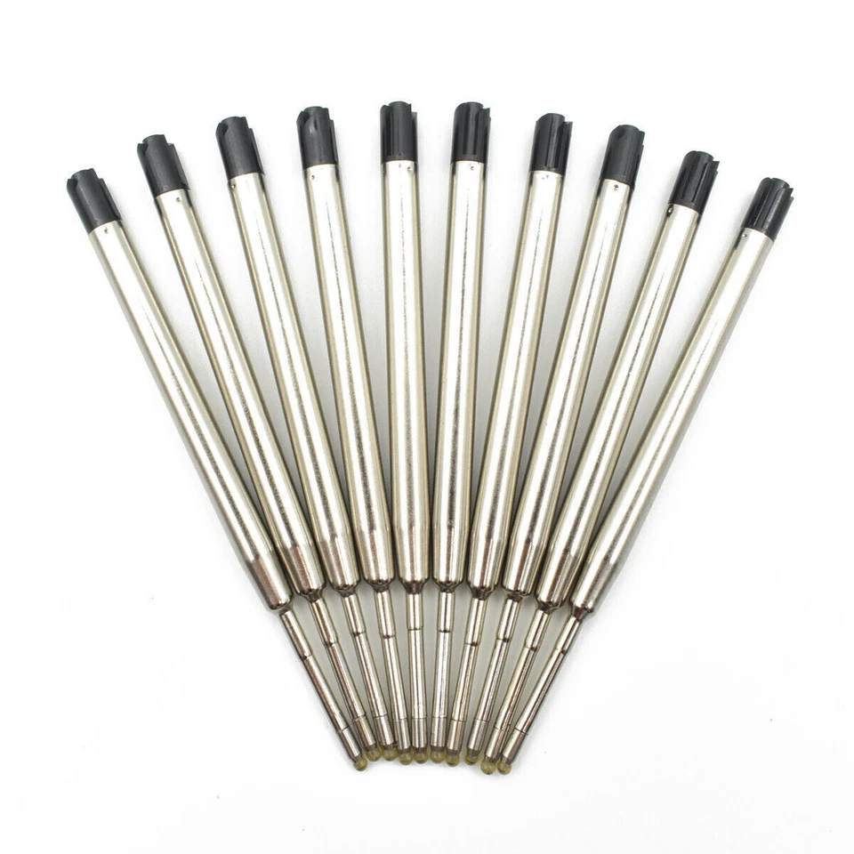 10pcs/set Black Ballpoint Pen Refill 9.8cm Medium Standard For Parker Style Ink - image 2 of 4