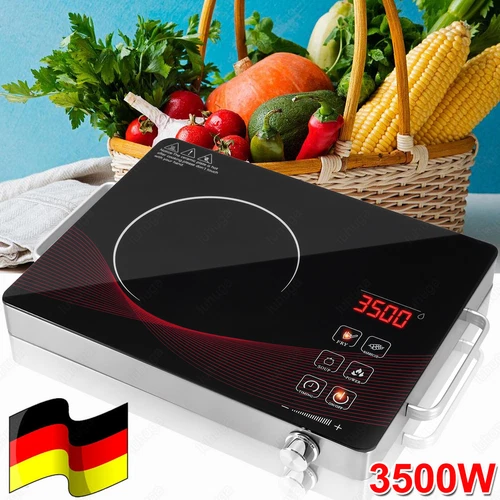 Kochplatte Einzelkochplatte Keramik Induktion Herdplatte Kochfeld Slim Design - Bild 17 von 18