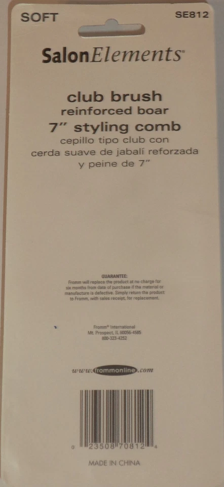 SalonElements 1-SIDED CLUB BRUSH Soft # SE812 Hair Care,Styling,Comb & Brushes - Image 2 of 4