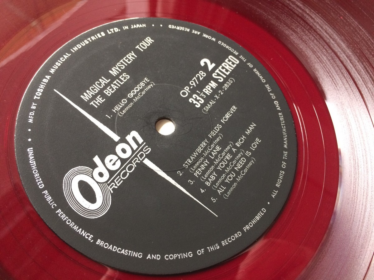 ビートルズ　レコード　赤盤　マジカルミステリーツアー　OP-9728　odeon ビートルズ レコード 赤盤 マジカルミステリーツアー OP-9728