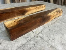 2 Pack Live Edge Spalted Walnut Mantles/Figured Walnut/Kiln Dried Walnut Shelves