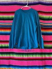 HAWX Work Gear Shirt Men  s Size Large PreOwned Blue Spellout Long Sleeve