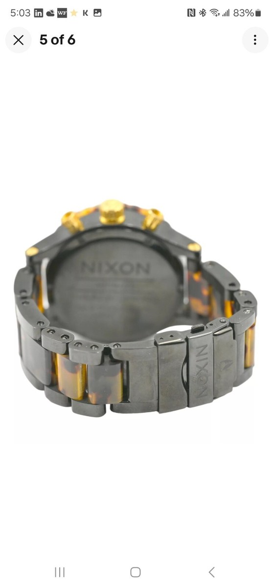 Nixon NIXON watch 42-20 CHRONO A037-679 ALL BLACK TORTOISE