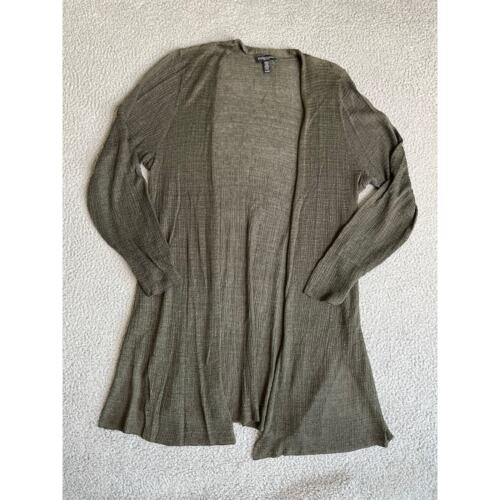 Eileen Fisher Tunic Cardigan PL Italy Sheer Open Beach Boho Minimal Duster Large