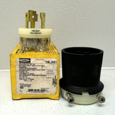 Hubbell HBL2651 Male Locking Device Plug