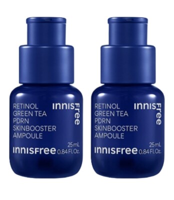INNISFREE Retinol Green Tea PDRN Skin Booster Ampoule 25ml X2 Pore Blemish Care