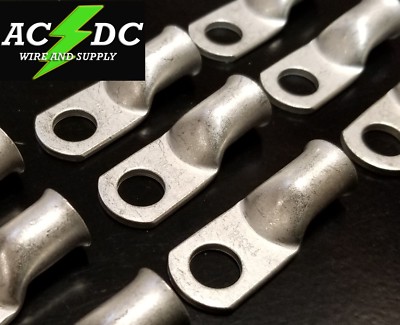 (5) 1 AWG Ring 3/8'' Hole Terminal Lug Tin Plated Copper Cable lug Gauge