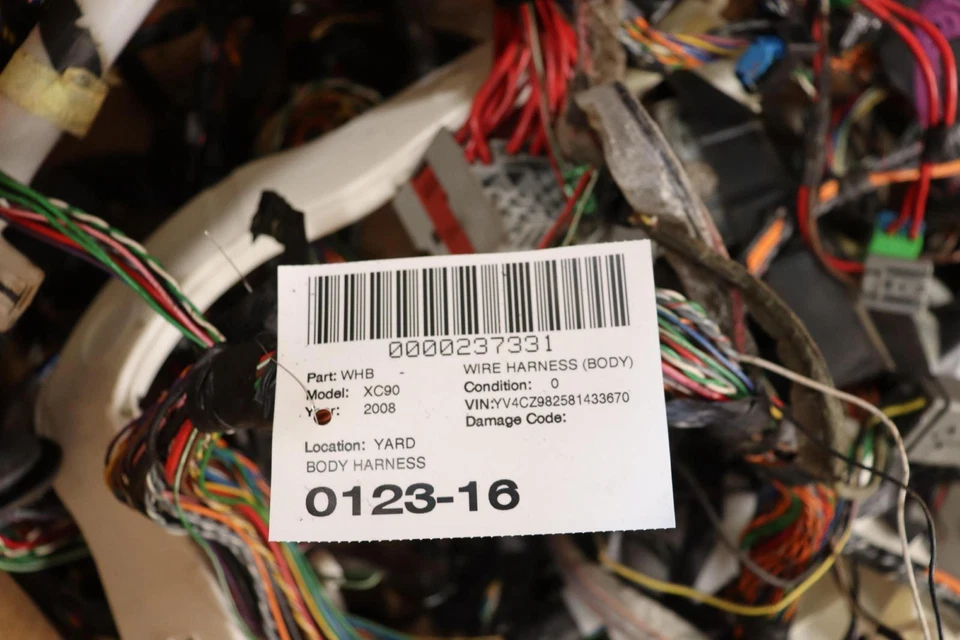 Volvo XC90 2007-2009 carrocería cabina piso inferior arnés de cableado OEM Foto 4 de 4