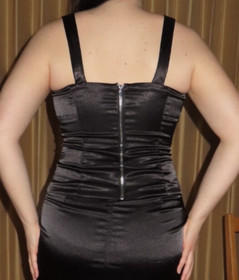 Elise Tiess Anne Corset Black Top with Boning and Lining, Available in L+