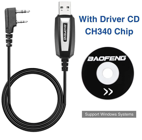 USB Programmierkabel mit CD für Baofeng UV-5R 82 888S UV-S9PLUS, UV-K5 5R Plus - Bild 3 von 6