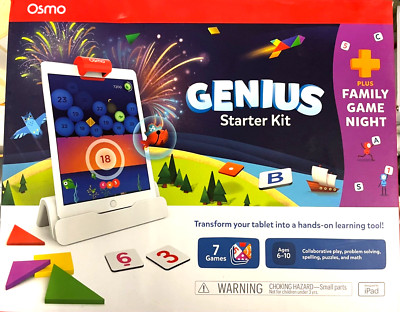 Osmo - Genius Starter Kit für iPad - 5 pädagogische Lernspiele - Alter 6-10