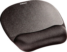 Fellowes Memory Foam Mouse Pad/Wrist Rest- Black 9176501 