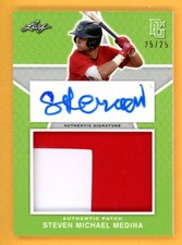 STEVEN MICHAEL MEDINA 2020 Leaf PG Patch Autograph Rookie AUTO MEM SER # 25/25