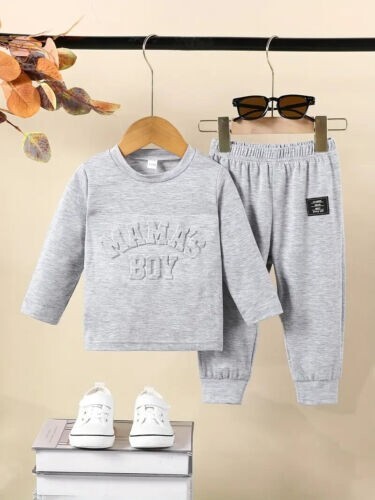 Toddler Baby Boys Clothes Set Hooded Tops+Pants 2PCS Outfits Tracksuit UK - Picture 1 of 3