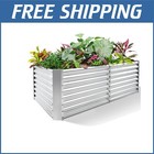 Durable 64 Cubic Feet Galvanized Metal Garden Box for Easy Vegetable Gardening