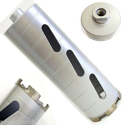 4” Dry Diamond Core Drill Bit for Hard Concrete Masonry 5/8"-11 Threads
