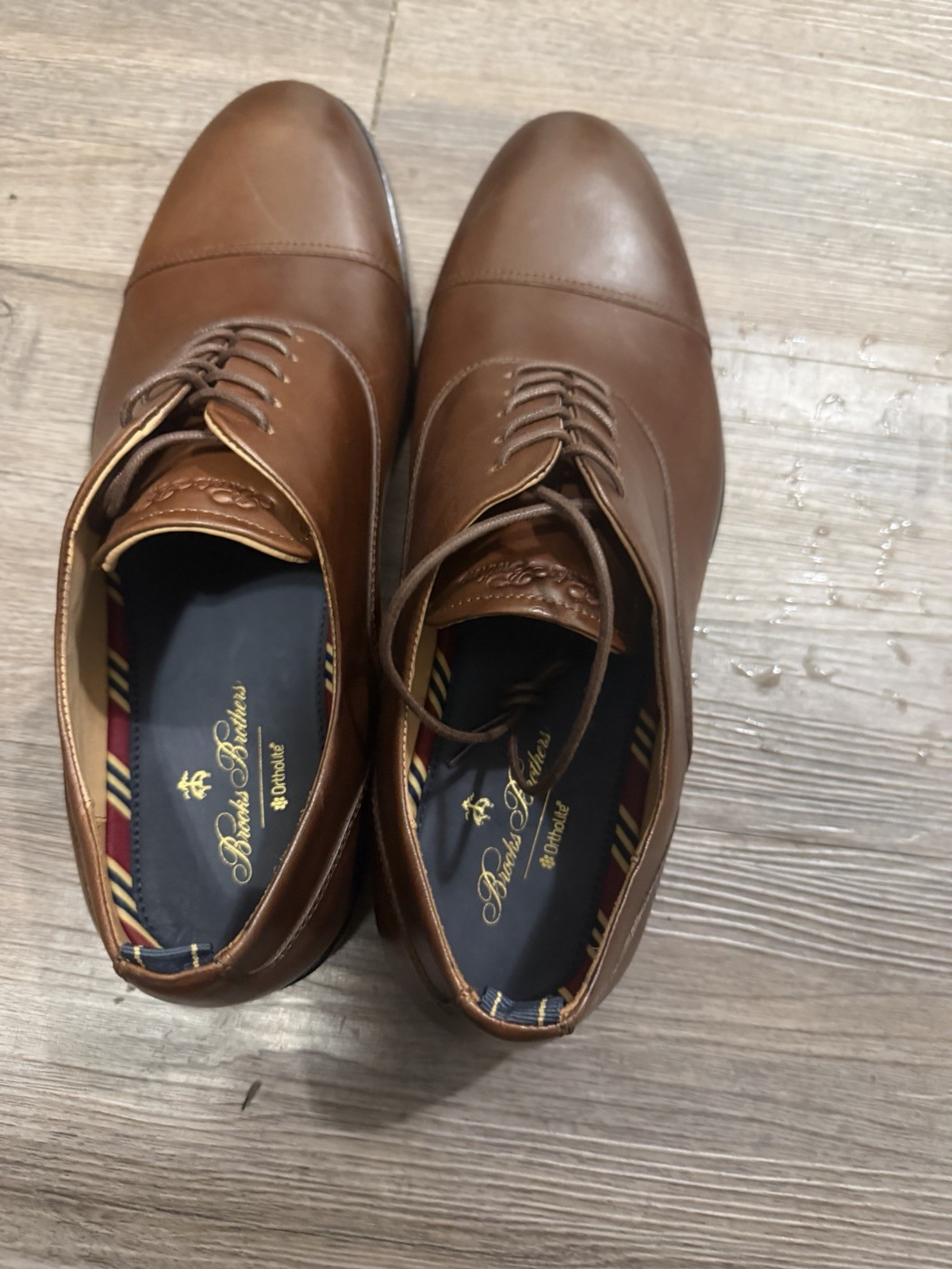 Brooks Brothers Men Dress Shoes Cassel Cap Toe Oxford Brown Leather Sz11 thumbnail 7