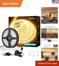 16.4ft Dimmable Warm White LED Strip Lights - Flexible Indoor Lighting Solution