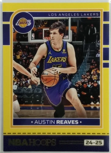 2024-25 Panini NBA Hoops Austin Reaves #138 Yellow Flood