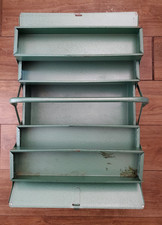 Vintage Cantilever Metal Tool Box Made In England-Green