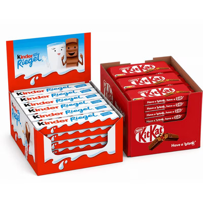 24x KitKat 41,5g + 36x Kinder Riegel 21g   60 Schokoriegel Mix   1,75kg 