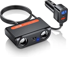 7 in 1 Cigarette Lighter Splitter, 24/12V Socket Car Cigarette Lighter Splitter