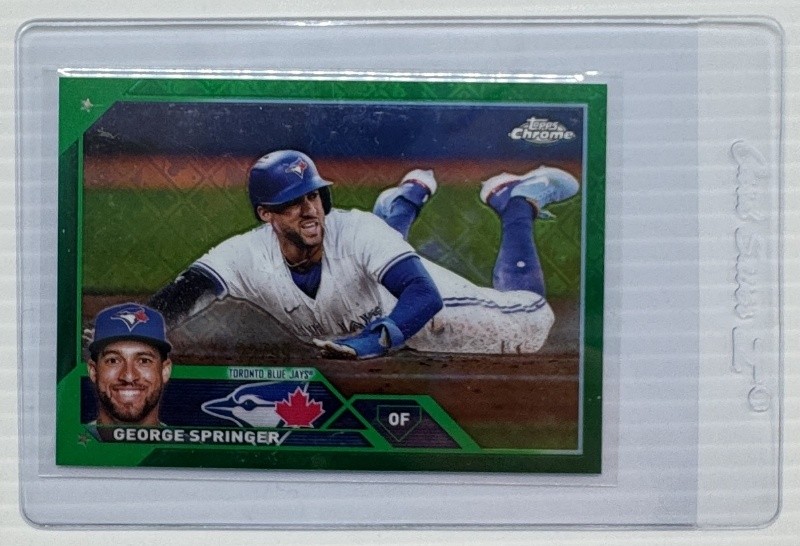 2024 Topps Chrome Logofractor George Springer Green MLB Refractor #/99