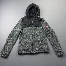 SwissTech Full Zip Jacket Boys Small Black Gray Fleece Softshell Winter Hoodie