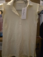 Walter Hagen Light Yellow Cap Sleeve Golf Shirt 