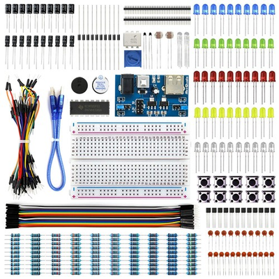 #ad Electronics Basic Kit with Power Supply Component Starter Project Parts Set $18.99