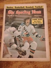 STEVE VICKERS RANGERS HOCKEY  COVER Feb 22 1975 Sporting News FREE SHIPPING Sn5