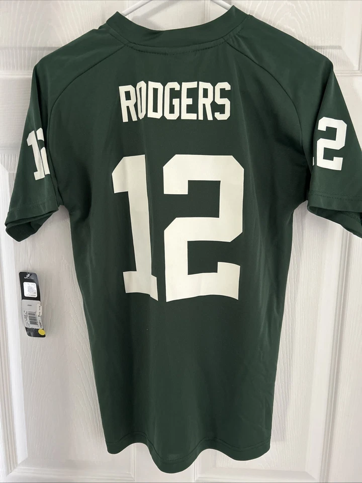 Ropa del equipo de la NFL Green Bay Packers Jersey Rodgers Juvenil Grande Unisex Nuevo con etiquetas Imán Foto 3 de 4