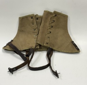 Original WW2 US GI Ski Gaiters Hood Rubber Company