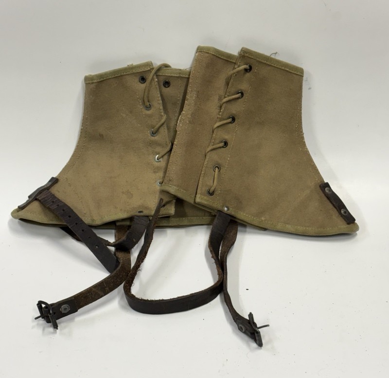 Original WW2 US GI Ski Gaiters Hood Rubber Company
