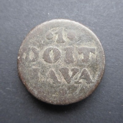1 Duit (Tin Doit) 1814 Java Dutch Indies (Indonesia - British Reign) EIC [130]