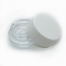 9ml Glass Concentrate Jars w/White Child Resistant Cap: Medicine Lip Balm Makeup