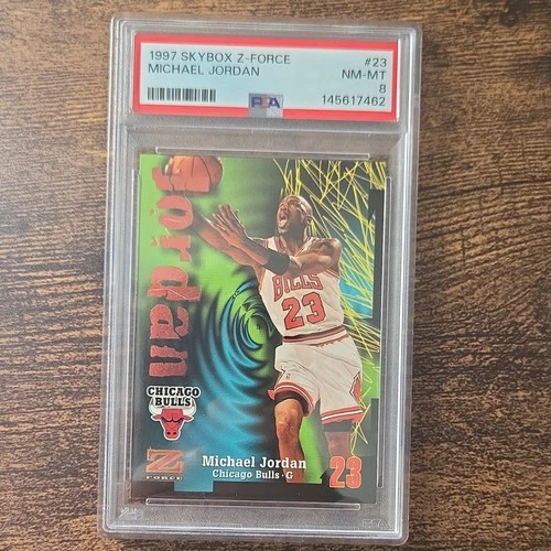 SkyBox 1997-98 Z-Force Michael Jordan #23 PSA 8 Chicago Bulls Basketball Card