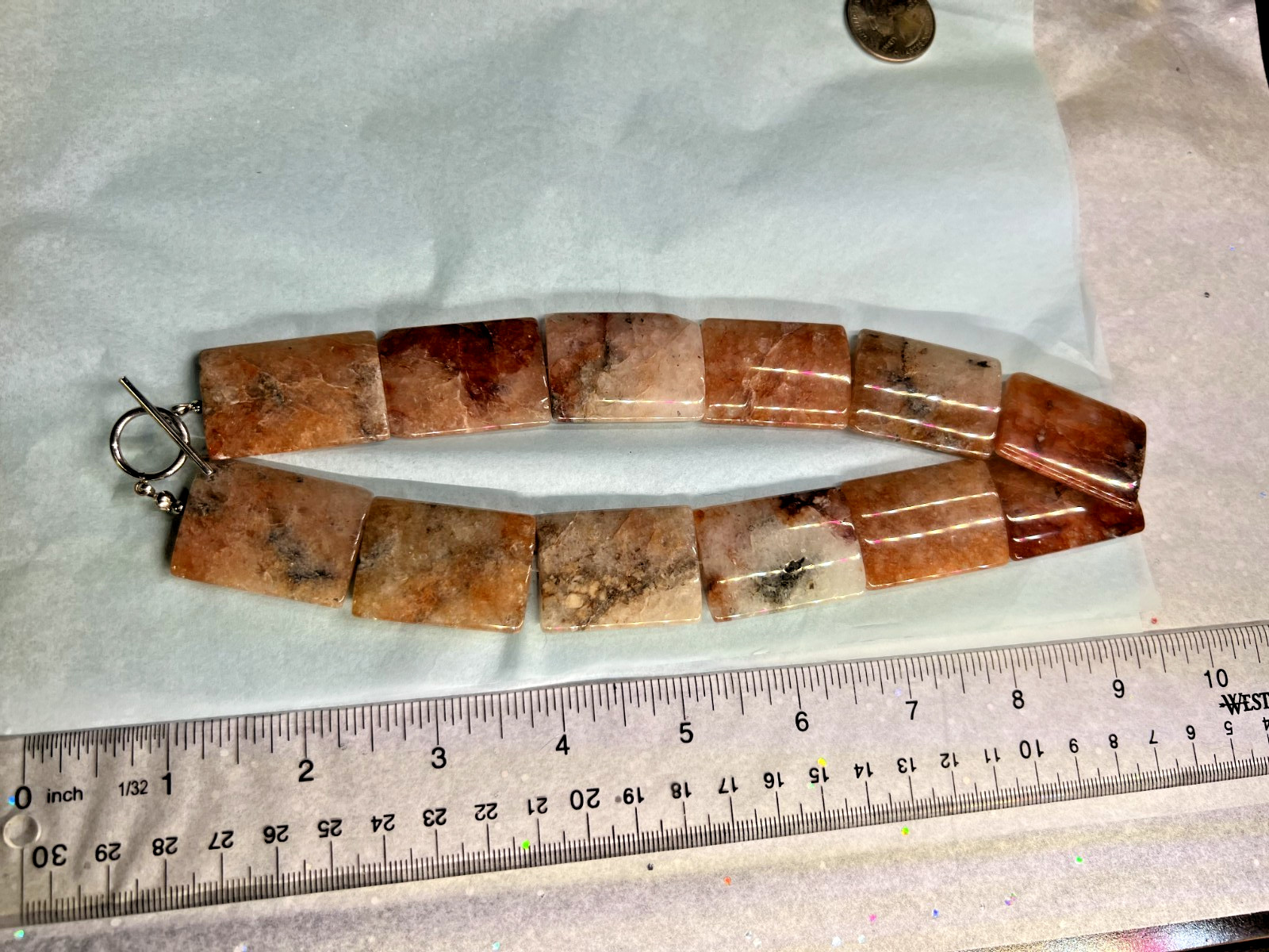 Vintage STUNNING Large Statement  Rectangular Cut… - image 3