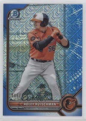2022 Bowman Chrome Prospects Mega Box Blue Mojo Refractor Adley Rutschman 0o48