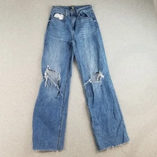 Rewash Jeans Women's Sz 0/24 100% Cotton Front Med Wash Normcore Cute Stylish