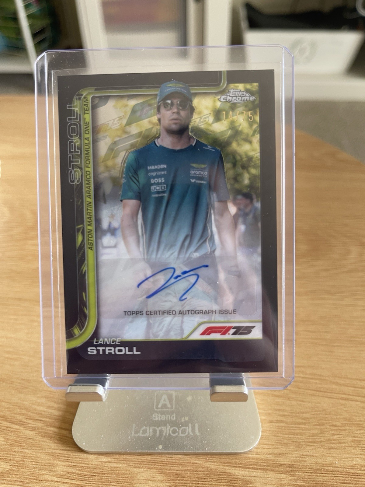 2025 Topps Chrome Formula 1 Lance Stroll 75th Anniversary Auto /75 F1