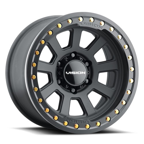 4-New 15" Vision 350 Ojos BL Wheels 15x8 6x5.5/6x139.7 -28 Satin Black Rims 108 - Picture 3 of 3